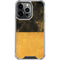 Black and Gold Split Marble iPhone 14 Pro Clear Case